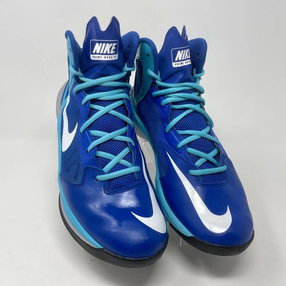 Nike Prime Hype DF Basketball Sneakers Mens 9 1/2 Blue White 3052 L.5.6 - Picture 3 of 13